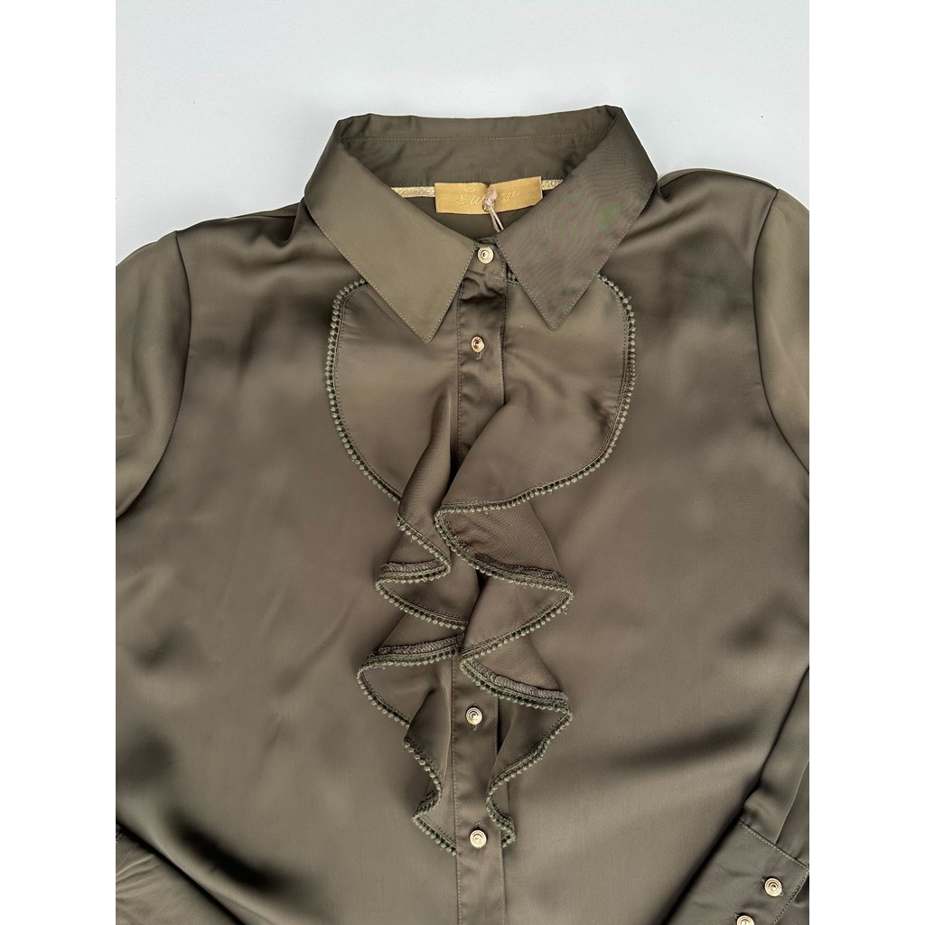 GASPAR MADISON BLOUSE OLIVE By Rockefeller