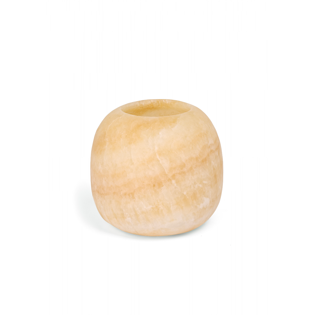 ALABAST - RUND STAGE 14 CM X 14 CM - GUL