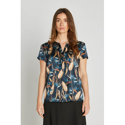 PBO - SILKY BLAINE TOP - BLUE PRINT model