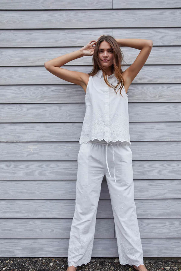 COSTAMANI - BETSY TOP AND PANTS - WHITE MODEL