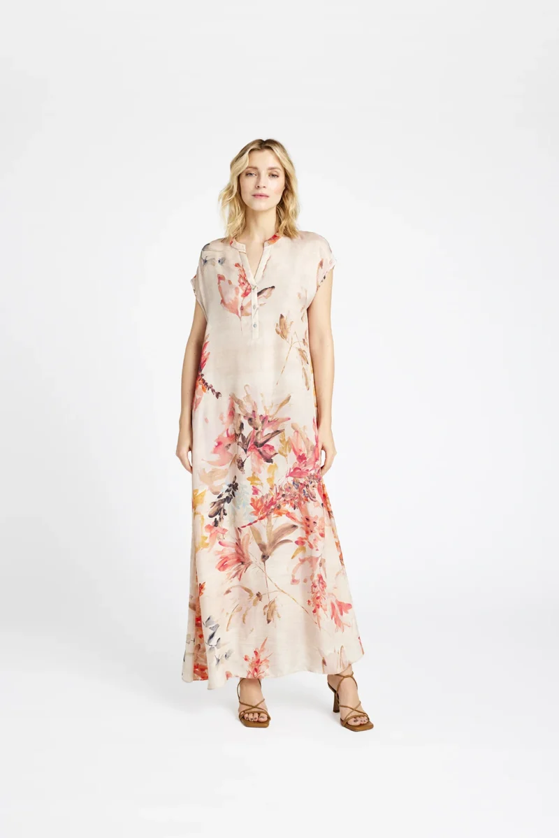GUSTAV ANIKA LONG DRESS 82033 MOONLIGHT W PRINT By Rockefeller gustav-anika-long-dress-82033-moonlight-w-print-by-rockefeller