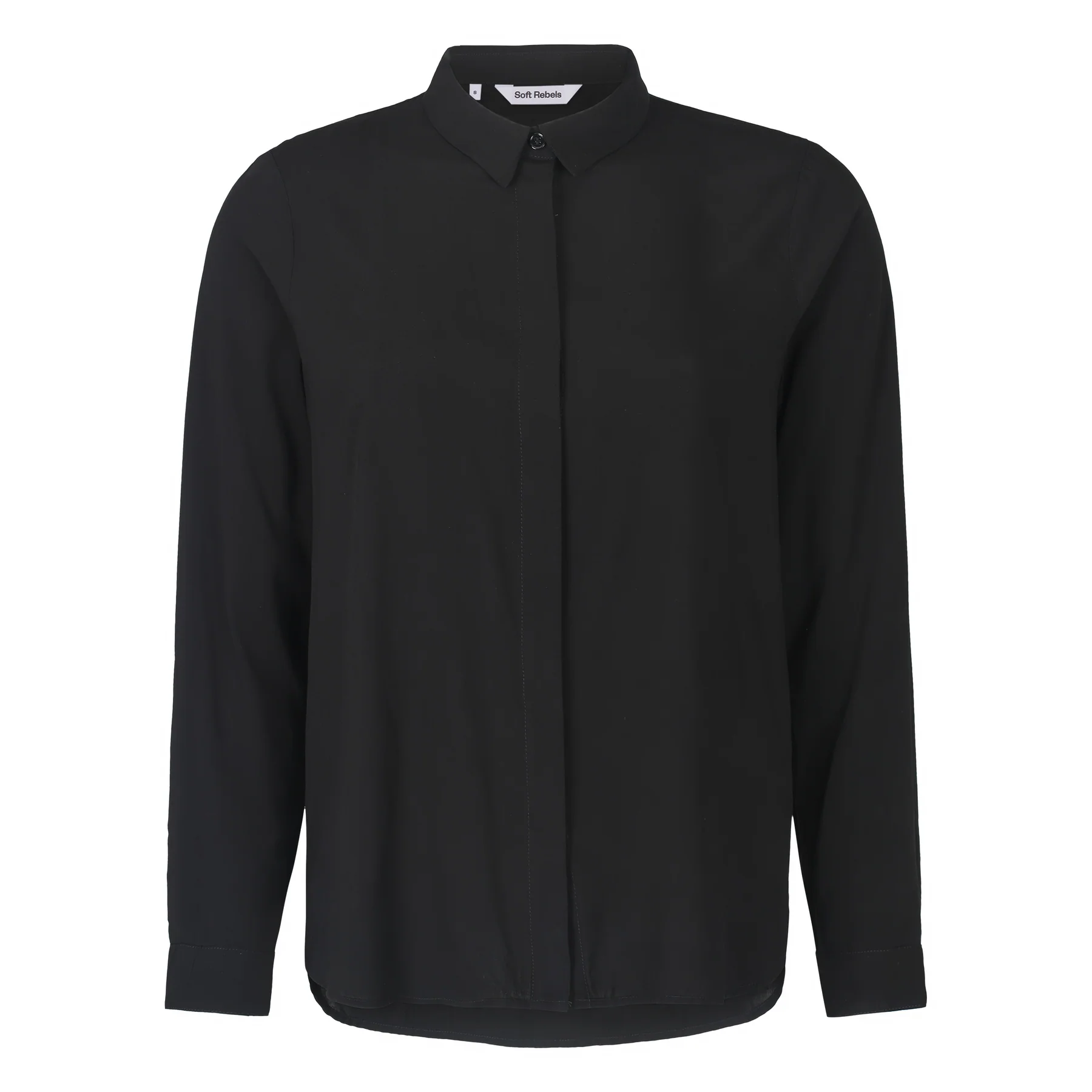 SOFT REBELS - SRFREEDOM LS SHIRT - BLACK 1