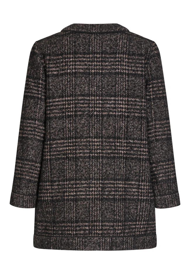 DEA KUDIBAL - AISHADEA JACKET W. DECO BUTTONS - BLACK CHECK BAG