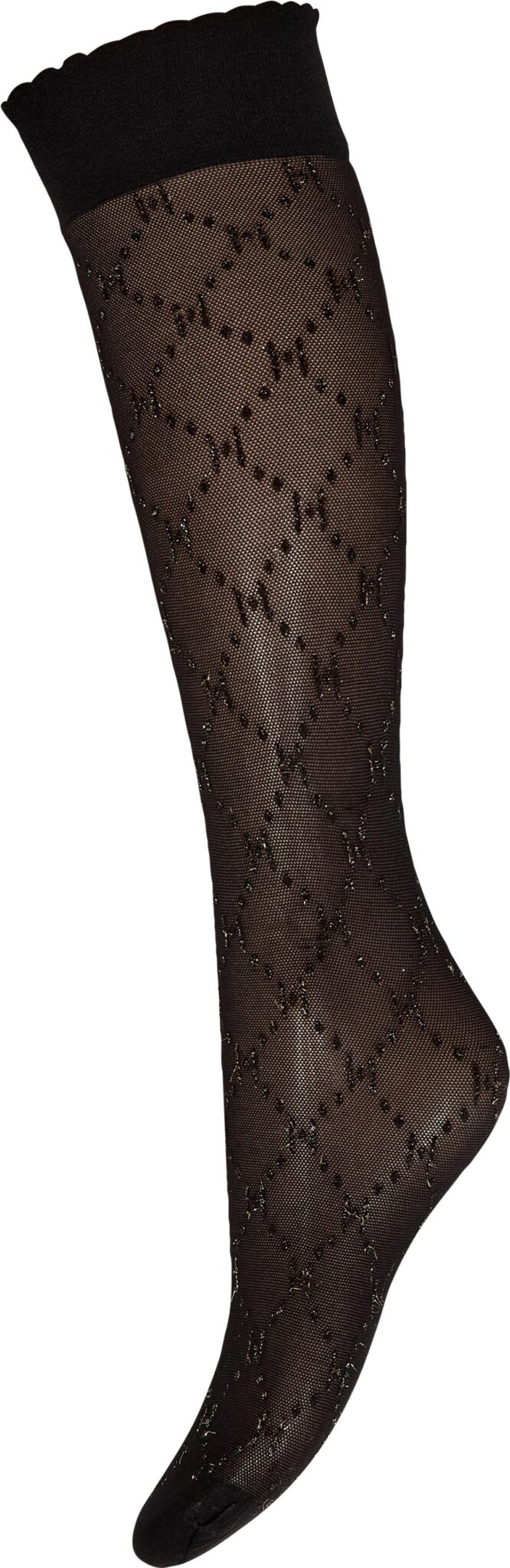 HYPE THE DETAIL - KNEE HIGH LOGO - 1102 BLACK W. GOLD