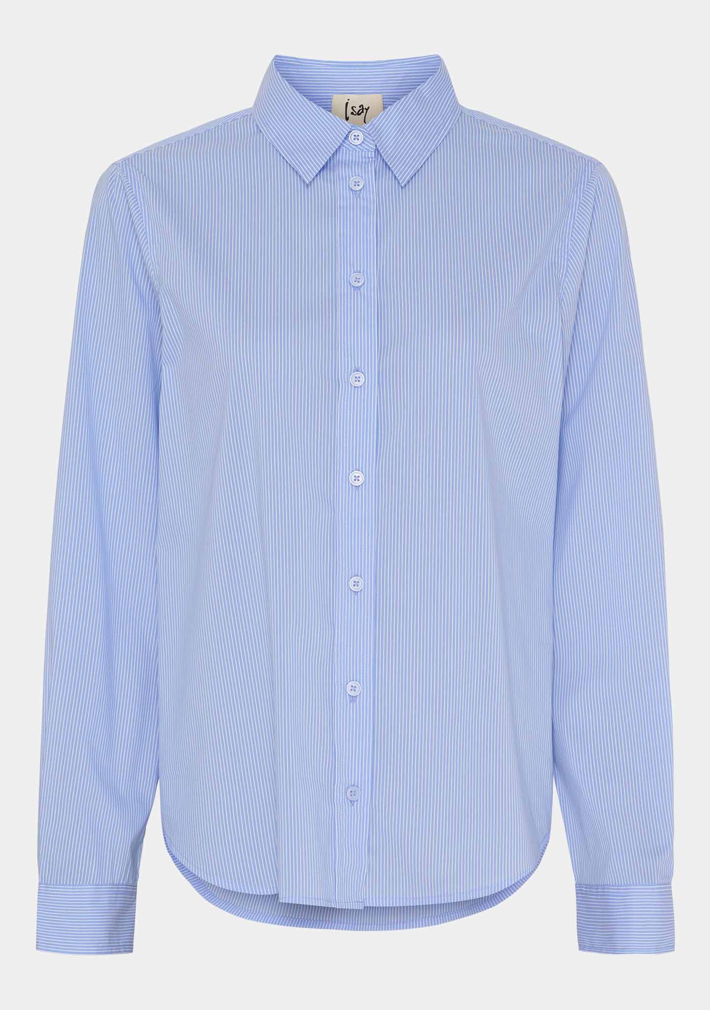 ISAY - BELLIS STRIPED SHIRT - LIGHT BLUE PINSTRIPE