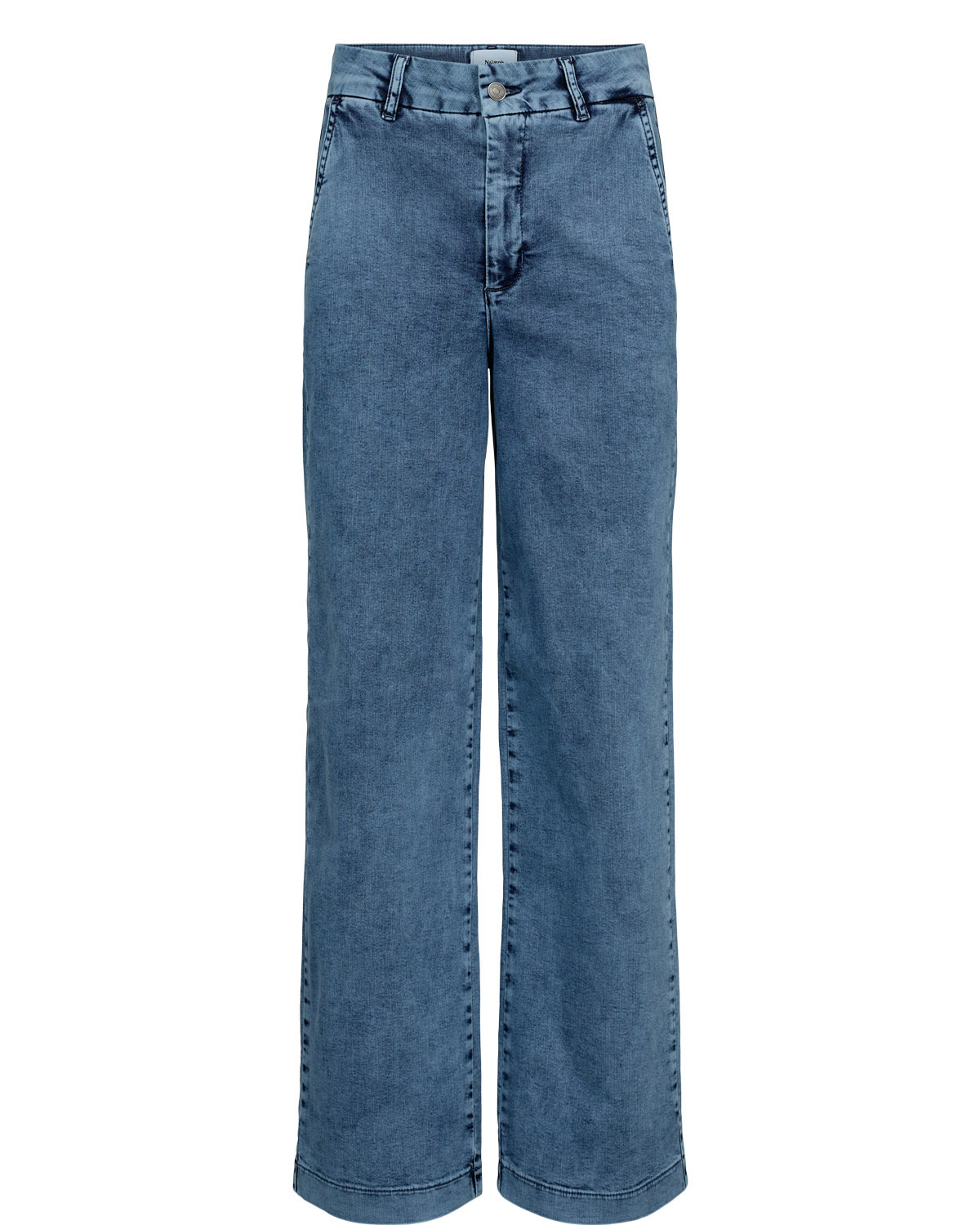 NÜMPH - NUAMBER - HR WIDE ACID JEANS - MEDIUM BLUE DENIM