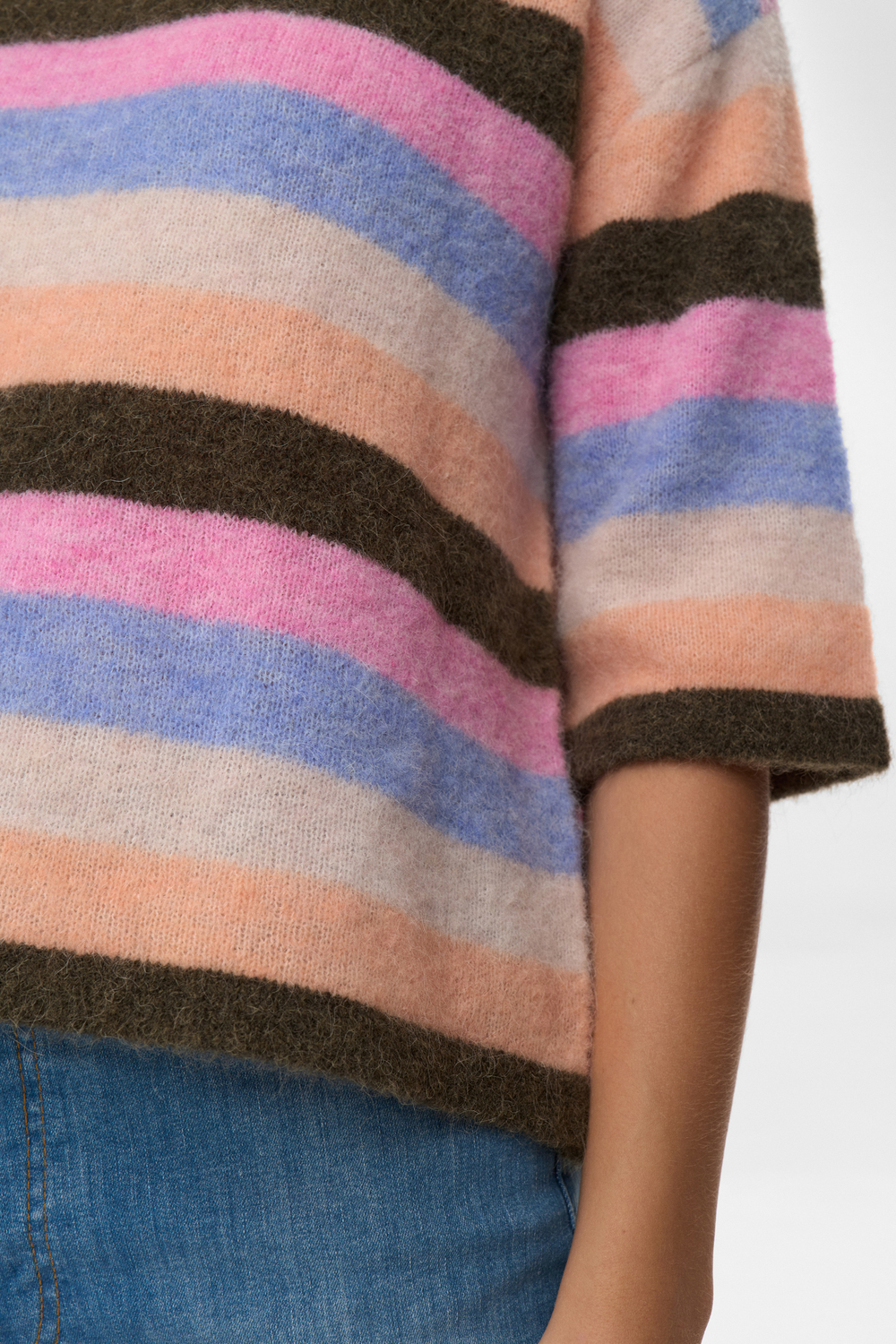 NÜMPH – NURIETTE STRIPY SS PULLOVER - SEA TURTLE MODEL CLOSE 2
