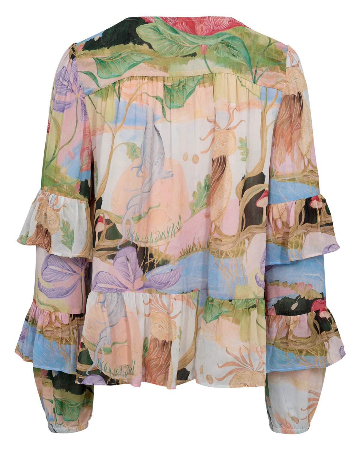 NÜMPH - NUSHAILYN BLOUSE - AIRY BLUE BAG
